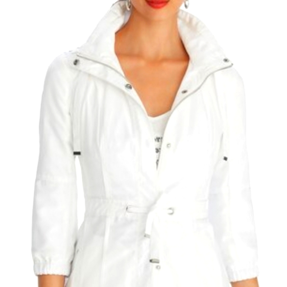 WHBM Women's Lightweight Utility Jacket White Size Small